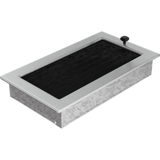 Решетка вентиляционная Стальная шлифованная 17x37 с жалюзи - 1