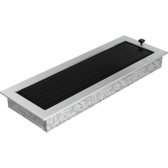 Решетка вентиляционная Стальная шлифованная 17x49 с жалюзи - 1