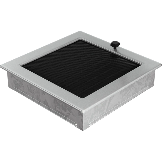 Решетка вентиляционная Стальная шлифованная 22x22 с жалюзи - 1