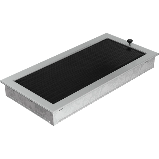 Решетка вентиляционная Стальная шлифованная 22x45 с жалюзи - 2