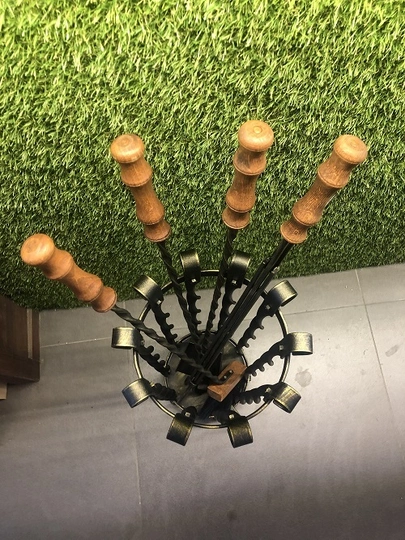 Каминный набор Корзинка с деревянными ручками - 1