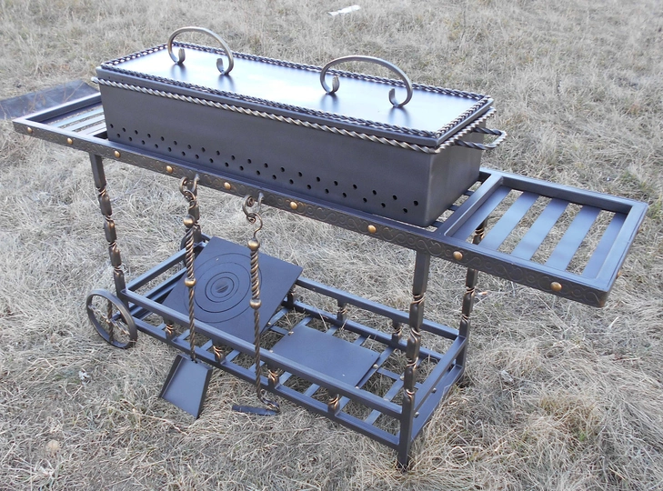 Кованый мангал ГЕКТОР, сталь 5 мм - 4