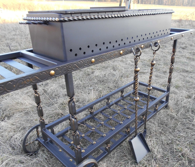 Кованый мангал ГЕКТОР, сталь 5 мм - 5