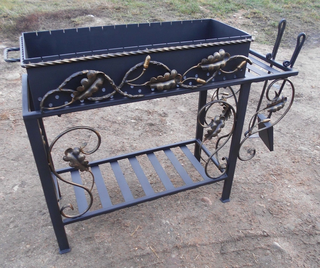 Кованый мангал ТОДОР-80СМ, сталь 5 мм - 3