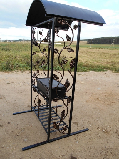 Кованый мангал с крышей КУ-4, сталь 5 мм - 2