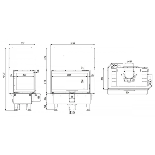 Каминная топка Defro Home Intra ME BL G - 2