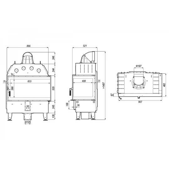 Каминная топка Defro Home Intra ME BP - 2