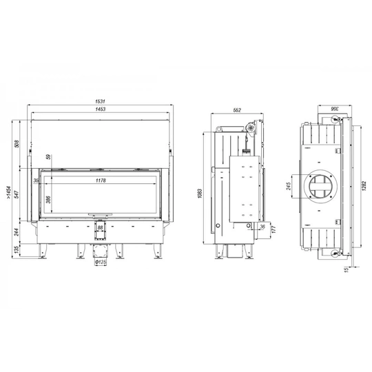 Каминная топка Defro Home Intra XLA G - 2