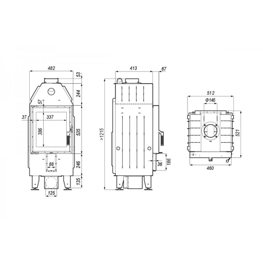 Каминная топка Defro Home Intra XSM - 1