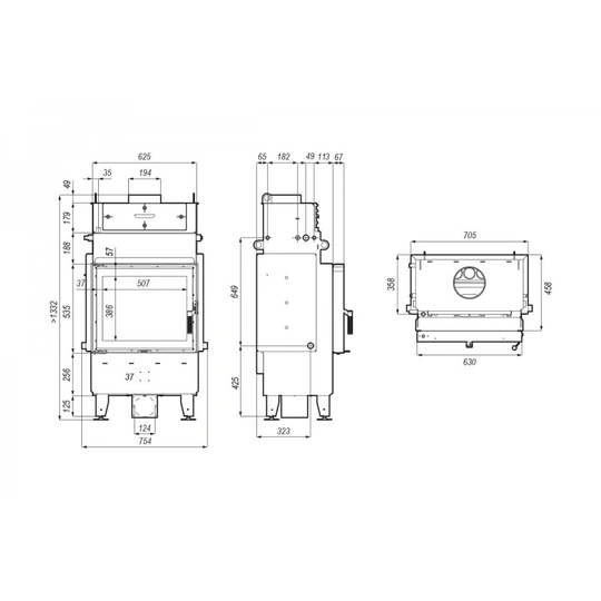 Каминная топка Defro Home Navi SM с водным контуром - 1