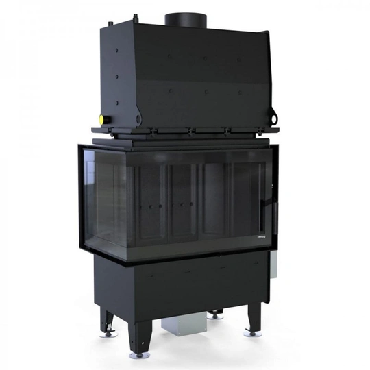 Каминная топка DEFRO HOME RIVA SM BL SHORT угловая с водным контуром - 2