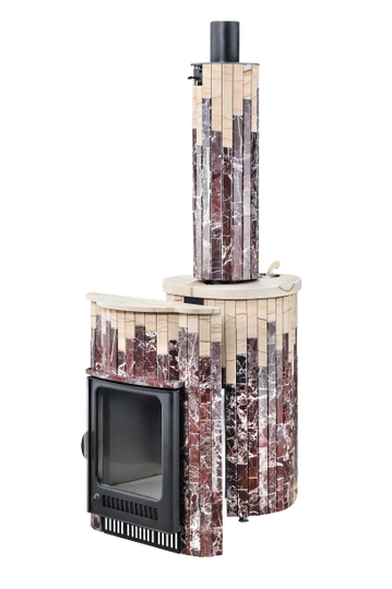 Печь для бани Ферингер Макси ПФ «Россо Леванте + Окаменевшее дерево» - 5