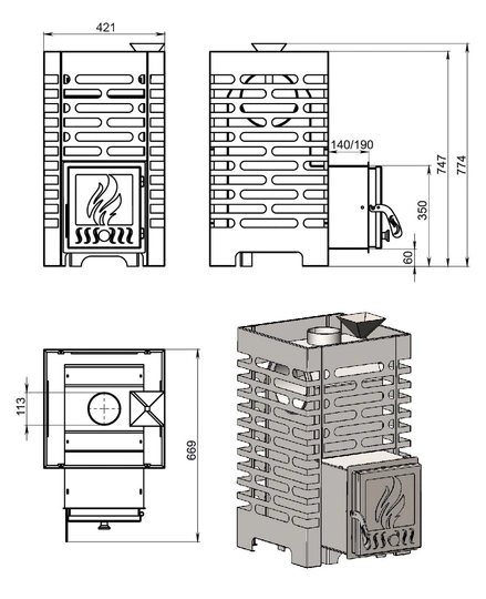 Печь для бани ASTON 16 - 2