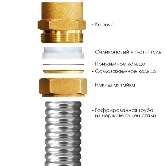 Муфта латунная IWS (M) 20 х 3/4" EF наружная резьба - 3