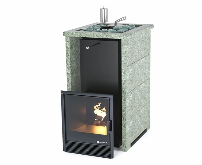 Печь для бани Сочи в трехстороннем кожухе с открытым верхом EASYSTEAM - 1