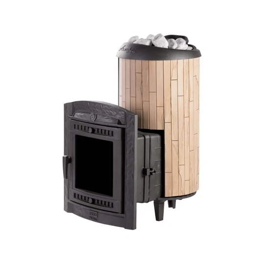 Печь банная "Атмосфера XL" в ламелях "Окаменевшее дерево" наборный рисунок - 7