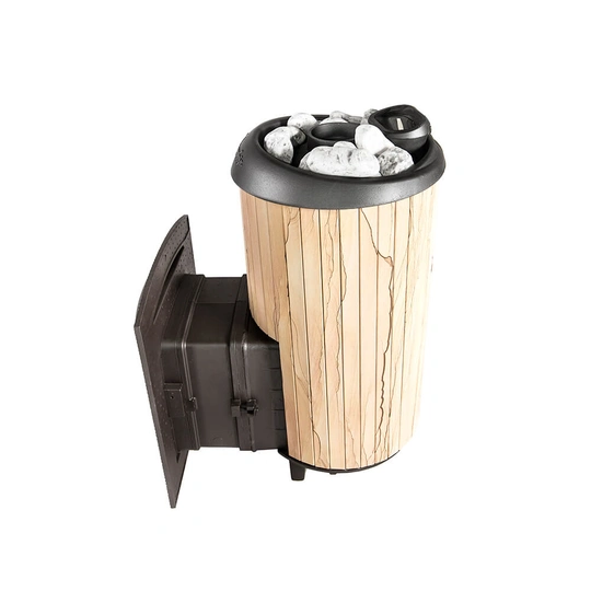 Печь банная "Атмосфера XL" в ламелях "Окаменевшее дерево" наборный рисунок - 6