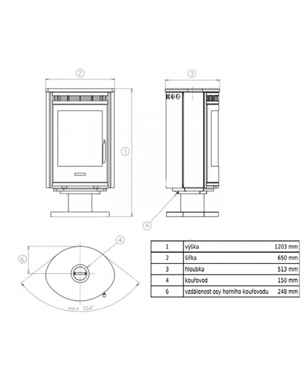 Печь-камин Arktis 6 металл - 1