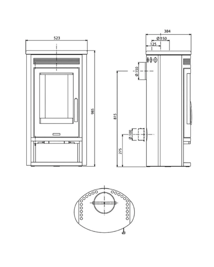 Печь-камин Arktis 4 металл - 1