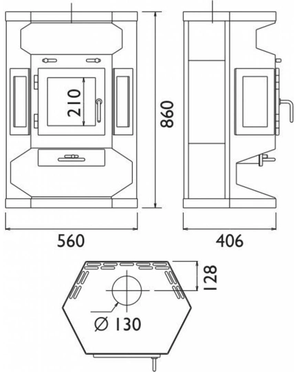 Печь-камин Alborg - 1