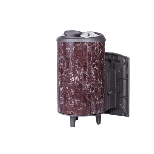 Печь банная "Атмосфера L" в ламелях "Россо Леванто" наборный рисунок - 4