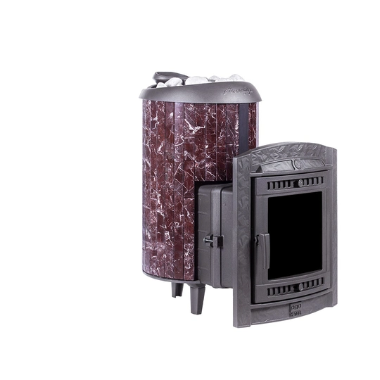 Печь банная "Атмосфера L" в ламелях "Россо Леванто" наборный рисунок - 5