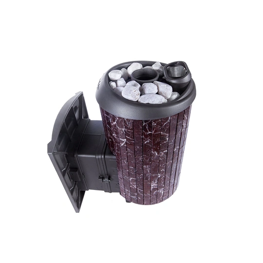 Печь банная "Атмосфера L" в ламелях "Россо Леванто" наборный рисунок - 6