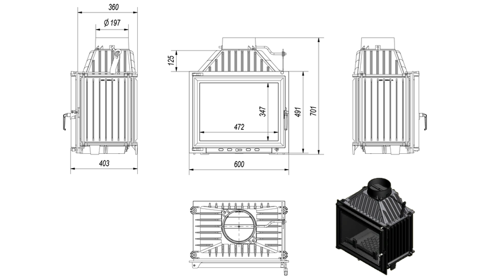 Каминная топка Maja 12 - 2