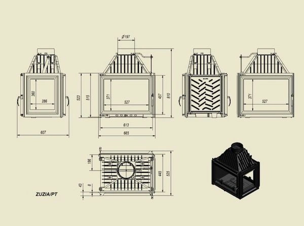 Каминная топка Zuzia/LT (PT) - 3