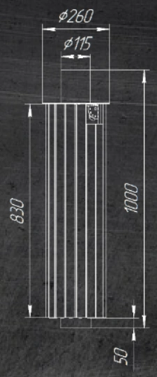 Дымоход-экономайзер Ферингер "Окаменевшее дерево" наборный - 4