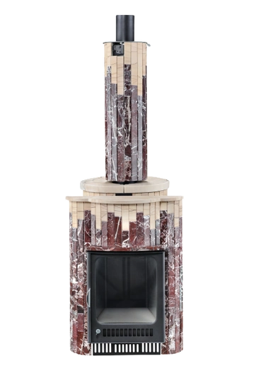Дымоход-регистр Ферингер "Россо Леванте + Окаменевшее дерево" - 3