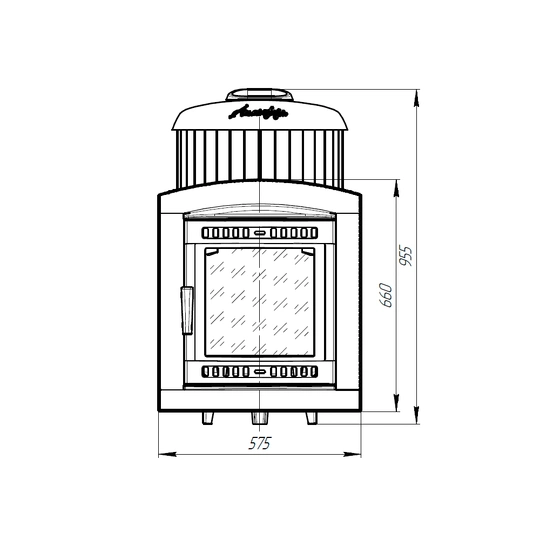 Печь банная "Атмосфера XL КТТ" в ламелях "Россо Леванто" наборный рисунок - 5
