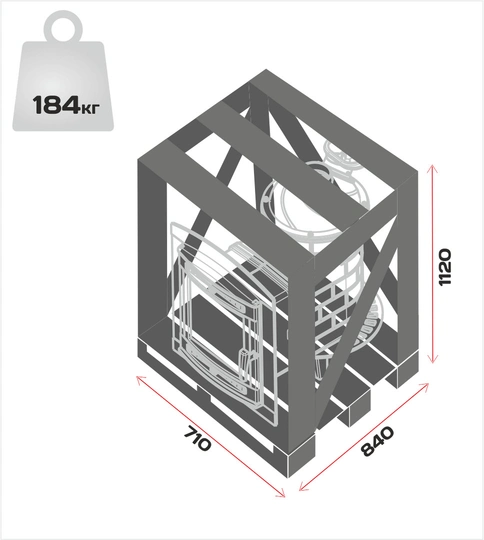 Печь банная "Атмосфера XL КТТ" в ламелях "Россо Леванто" наборный рисунок - 1