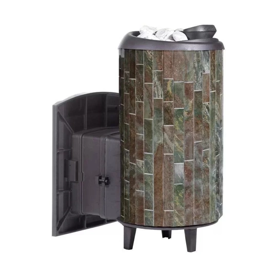 Печь банная "Атмосфера XL" в ламелях "Жадеит" наборный рисунок - 3