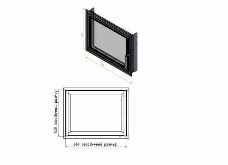 Дверца каминная ДК-02 - 1