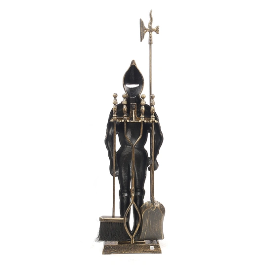 Набор каминный D98051AB Рыцарь большой (4 предмета, 110 см, античная бронза), на подставке - 2