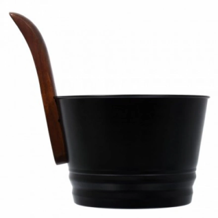 Бадья из стали 4л черная Банные штучки - 1