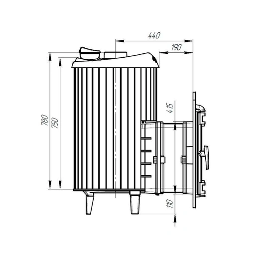 Печь банная "Атмосфера L" в ламелях "Талькохлорит" наборный рисунок - 2
