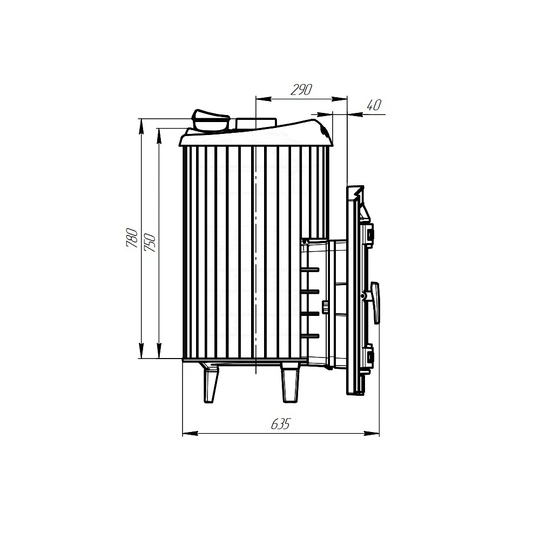 Печь банная "Атмосфера L КТТ" в ламелях "Пироксенит" наборный рисунок - 5