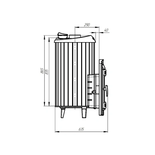 Печь банная "Атмосфера XL КТТ" в ламелях "Верде Гватемала" наборный рисунок - 1