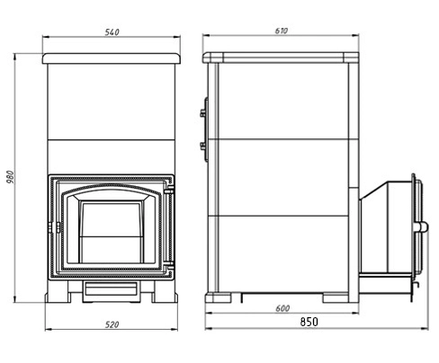 Комплект для бани Везувий Легенда Русский пар 24 (240) талькохлорит, S-40 - 1