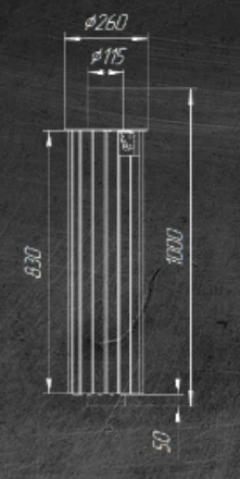 Дымоход-экономайзер Ферингер "Окаменевшее дерево" перенесённый рисунок - 8