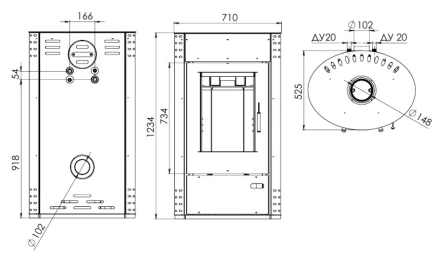 Печь-камин АОТВ в модификации «Дунай-Аква» - 3