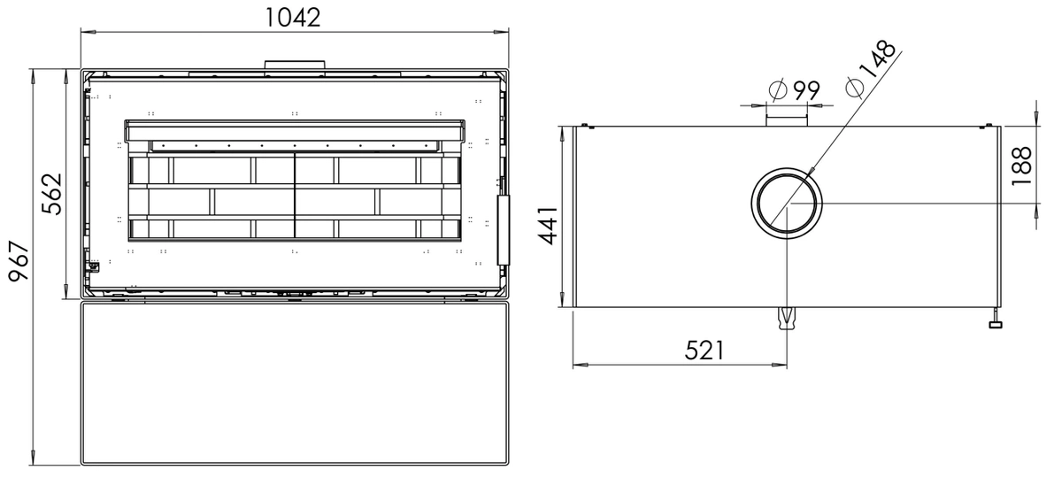 Печь-камин АОТ 10,0-05 в модификации «Монблан» - 3
