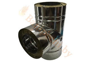 Сэндвич-тройник 90° Феролайф (430/1мм) ф130 х 230