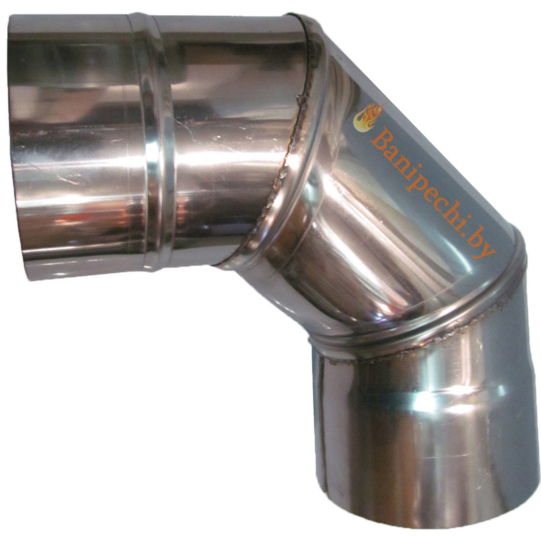 Отвод одностенный 90° Феролайф (430/1мм) ф140 - 0min