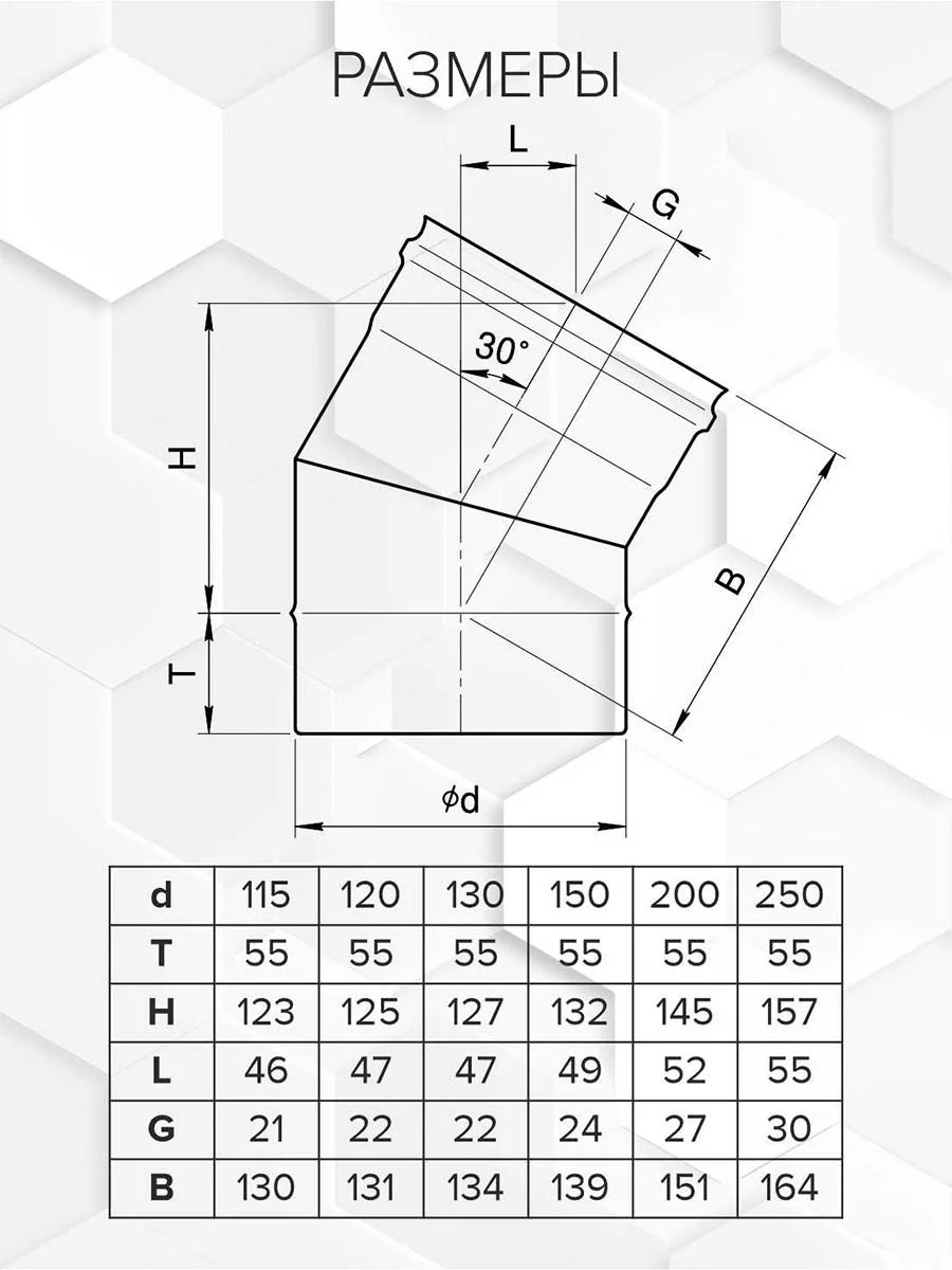 Craft HF колено 30° (316/0,8) Ф115 - 1min