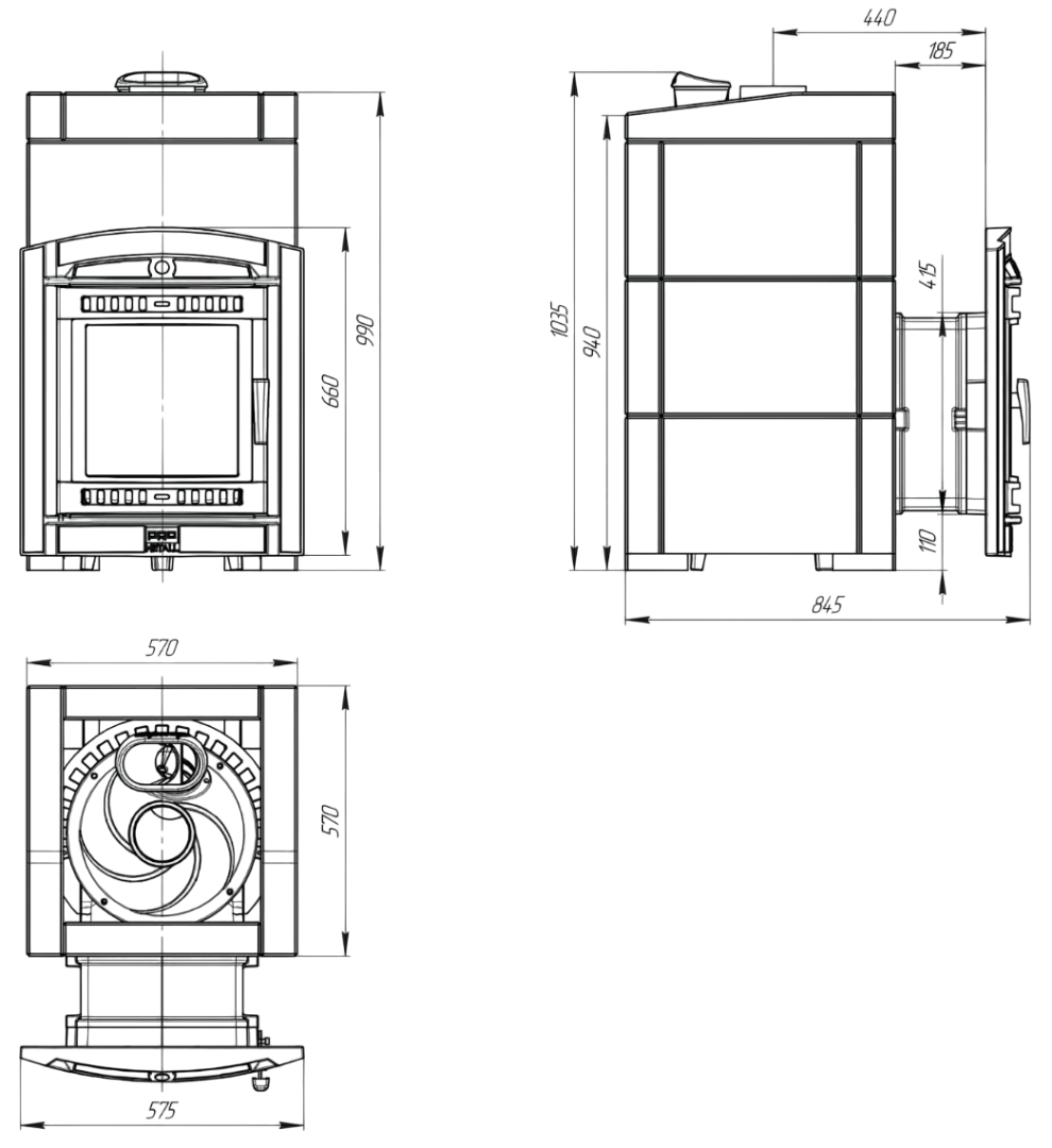 Печь банная "Атмосфера XL" в облицовке "Пироксенит Элит" - 2min