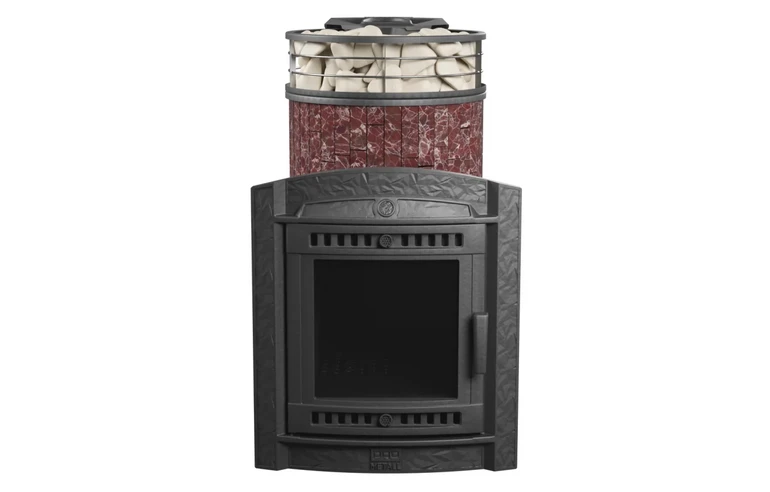 Печь банная "Атмосфера L" в ламелях "Россо Леванто" NEW