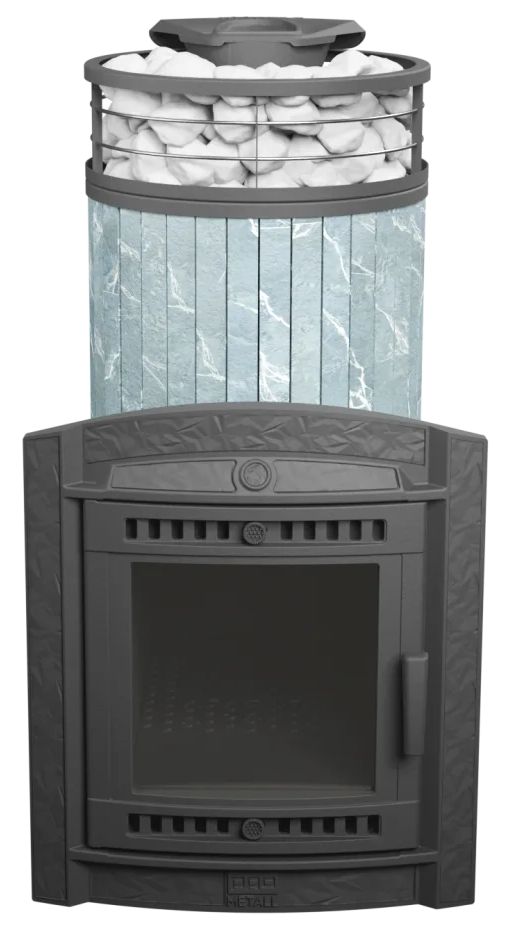 Печь банная "Атмосфера XL" в ламелях "Талькохлорит" NEW - 0min